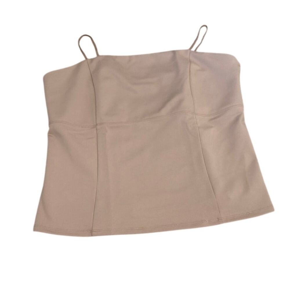 Girlfriend Collective 3102 Toni Tube Top Cami Tank Beige Straps Corset Size 5XL